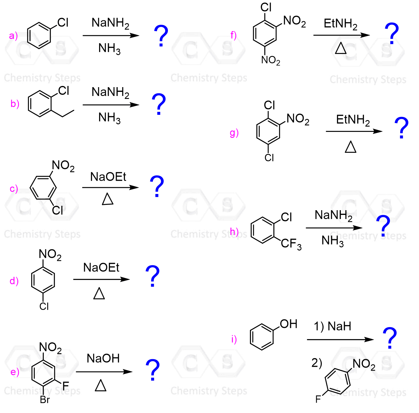 Nucleophilic Aromatic Substitution Practice Predict the Product